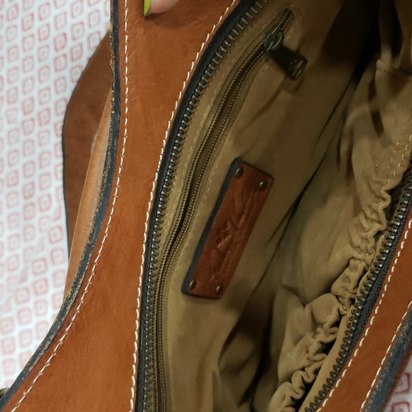 Super SALE!!!PATRICIA NASH ZURGIO BRITISH TAN Leather Satchel Bag - Picture 7 of 16